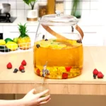 Beverage Dispenser Container With Handle, Pot Beverage Dispenser, Fridge Juice Dispenser
