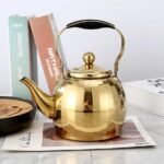 1.5L Stainless Steel Whistling Kettle Stove Camping Kettle with Insulation Handle Safe Induction Gas Hob Teapot for Stove