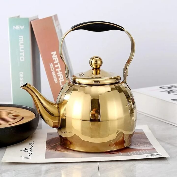 1.5L Stainless Steel Whistling Kettle Stove Camping Kettle with Insulation Handle Safe Induction Gas Hob Teapot for Stove
