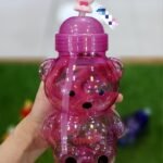 Plastic Fama & Uzzi. Kid’s Bear Water Bottle with Straw     Each💫🌟 Random Colours 💫💫