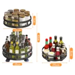 Rotating iron storage rack  2 layers
