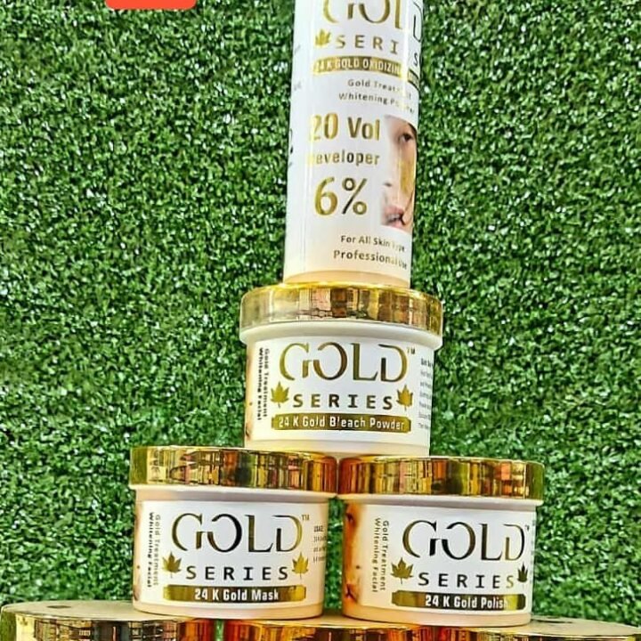5 pcs gold facial kit  + polish 120 ml