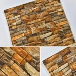 Self-Adhesive Wall Brick Design Sheet Panel 3D PVC Waterproof Wall Sticker 6mm  2 pcs
