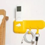 Multipurpose Plastic mobile & Remote Holder With 2 Hooks