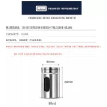 Stainless Steel And Glass Seasoning Bottle
