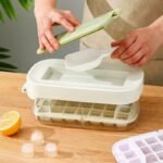 Ice Bucket Kitchen Refrigerated Ice Cube Storage Box Ice Ball Maker Ice Organizer with Shovel