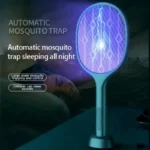 USB Rechargeable 2in1 LED Mosquito Killer Lamp 3500V Electric Flies Swatter Bug Zapper Racket