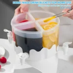 4 in 1 Drink Dispenser Large Capacity Water Jug with Bucket