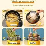 2L Deep Fryer Pot With Lid & Basket ideal
