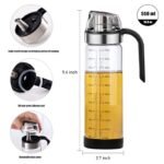 Glass Oil Dispenser Bottle Auto Flip 550 ML