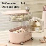 Rotating Desktop Cosmetic Organizer