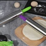 Stainless Steel Dough Bread Rolling pin With Plastic handle