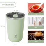 Automatic Coffee Stirring Mug Rechargeable Milk Mixing Cup Electric Stainless Steel Lazy Rotating Mug Magnetic Stirring Cup