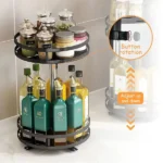 Rotating iron storage rack  2 layers