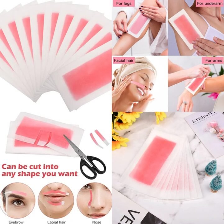 20 Pcs Wax Straps Easy Grip Wax Paper Eyebrows Waxing Strips Face Hair Removal Wax Accessories for Men and Women Facial Body Hair Remova