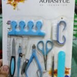 9 Pcs Nail Tool Set with Nail File and Polishing Strip, Stainless Steel Cuticle Scissors and Nail Repair