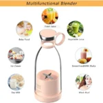4 Blades Usb Rechargeable Juice Bottle