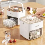 Easy Press Type Ice Cube Bucket With Tong