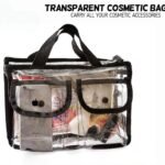 Clear Transparent Cosmetics Hanging Front 2 Pickets Bag (Discount on Quantity