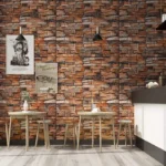 Self-Adhesive Wall Brick Design Sheet Panel 3D PVC Waterproof Wall Sticker 6mm  2 pcs