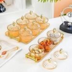 1 Trag & 3 Acrylic Bowl Fruit Snack Serving Plate Nut and Candy Serving Tray for Holiday Fruit 3 Grid|Home & Garden | Kitchen Storage & Organization | 1 Set Dry Fruit Tray