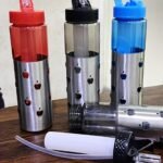 Stainless Steel Base Direct Sip Water Bottle with Travelling Ice Cube