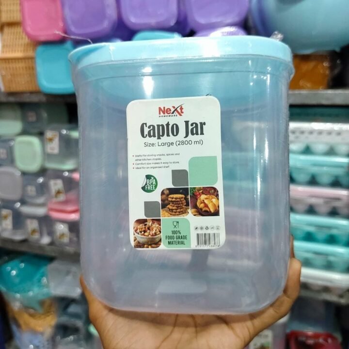 New Arrival  Capto Multipurpose storage Jar  Large size  Capacity : (2800ML)  - Each🌟☑️💫  Random Colours💫💫