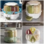 10Kg Rotating Flower Shape Cereal Dispenser  (Box Packing)  Big Size