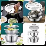 3in1 Stainless Steel Vegetable Slicer Cutter Bowl (Box Packing)