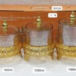 3pcs jar set glass merterial