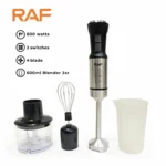 4-in-1 Hand Blender Set R.292 – Chopper, Jar and Whisker – Powerful 600W