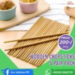 wooden chop stick  5 pair pack 200