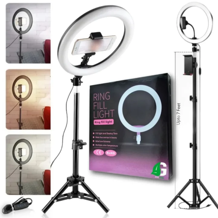26cm Selfie LED Ring Light with 7ft Tripod Stand