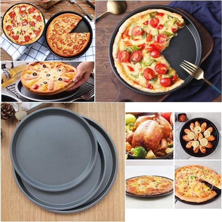 Non Stick Round Pizza Pan/Plate -  3 pcs set