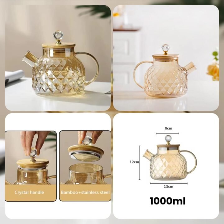 Diamond Tea Pot  (Box Packing) Capacity: 1000ML