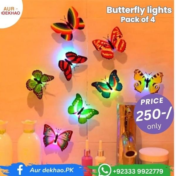 BUTTER FLY LIGHTS 4 pcs