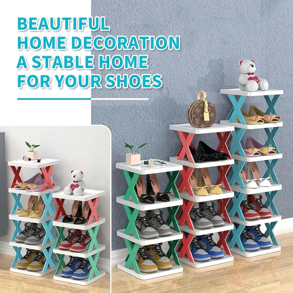 Layer Zigzag Shoe Rack  5 layers