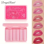 Dragon Ranee Honey Peach Love Never Dies Mini Matte Lipstick 6Pcs in Box