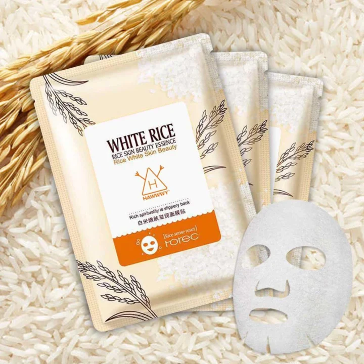 WHITE RICE SCURB face mask