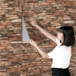 Self-Adhesive Wall Brick Design Sheet Panel 3D PVC Waterproof Wall Sticker 6mm  2 pcs