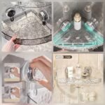 Acrylic Wall-Mounted Suction Corner Shelf  (Box Packing) Premium Quality