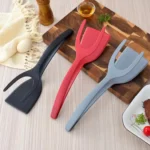 Silicone Cooking Spatula, 2 in 1 Grip Flip Tong