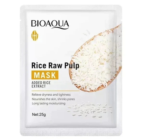 BIOAQUA Rice Raw Pulp Moisturizing Face Sheet Mask q