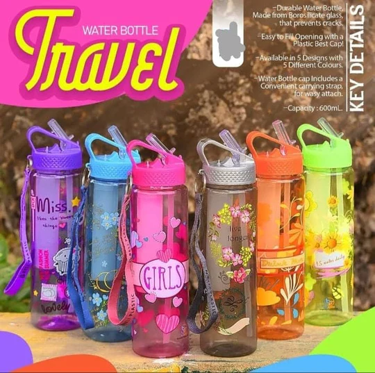 Safari Smart Water Bottle, 600ml Cute Water Bottle