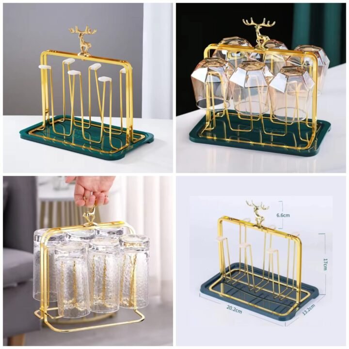 Deer Glass Storage Rack  (Premium Quality)
