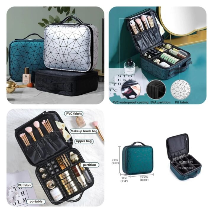 Diamond Cut Makeup Cosmetic Bag Random Colours) Premium Quality 🇨🇳