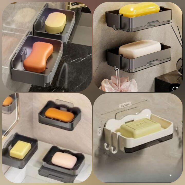 Drawer Soap Dish -(Black & white)Premium Quality 🇨🇳