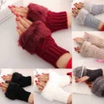 Stylish Faux Rabbit Hair Fur Gloves For Women