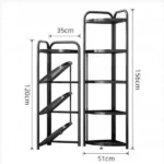 Foldable Corner Shelf with Tripod Base  ( 4 layers)