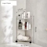 Acrylic Corner Trolley With Wheels  3 tier